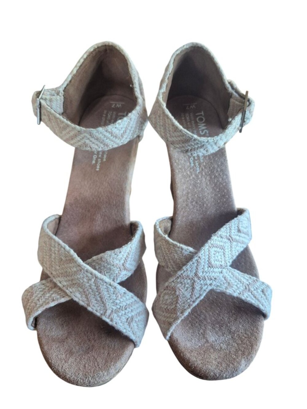 Toms Womens Wedge Sandals Size 7M